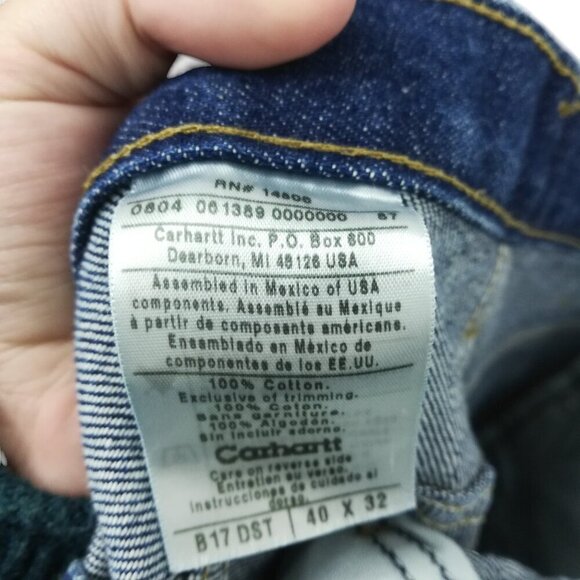 Carhartt Mens Relaxed Fit Tapered Leg Jeans Size 40 x 32 Denim Pants Medium Wash - Picture 10 of 10